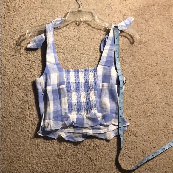 Lulus Astr the label gingham tie cropped tank XS - Picture 8 of 8